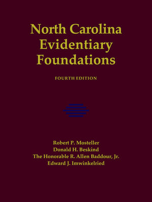 cover image of North Carolina Evidentiary Foundations